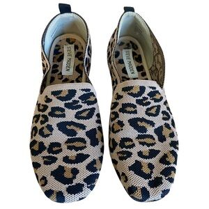 Steve Madden Knit Leopard Animal Print Raine Loafers Ballet Flats Size 8